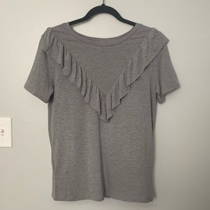 Express Ruffle Front T-shirt